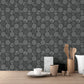 Purchase FD42414 Brewster Wallpaper, Ceramica Black Hexagon Tile - Medley1