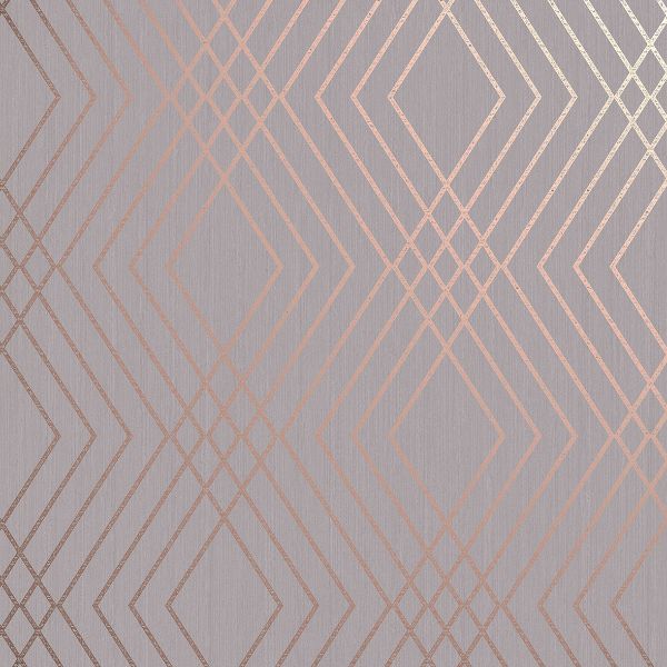 Purchase FD42604 Brewster Wallpaper, Shard Grey Trellis - Medley
