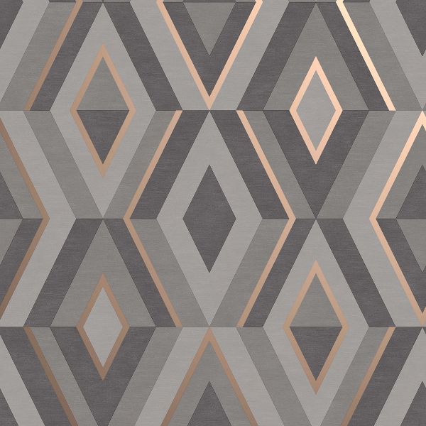 Purchase FD42607 Brewster Wallpaper, Shard Charcoal Geometric - Medley