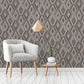 Purchase FD42607 Brewster Wallpaper, Shard Charcoal Geometric - Medley12