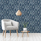 Purchase FD42608 Brewster Wallpaper, Shard Blue Geometric - Medley12