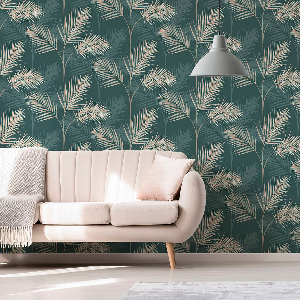 Purchase FD42679 Brewster Wallpaper, South Beach Evergreen Fronds - Medley1