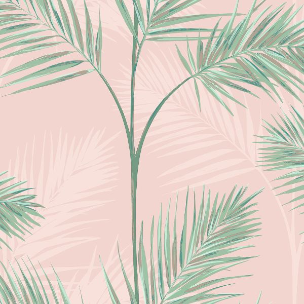 Purchase FD42680 Brewster Wallpaper, South Beach Blush Fronds - Medley