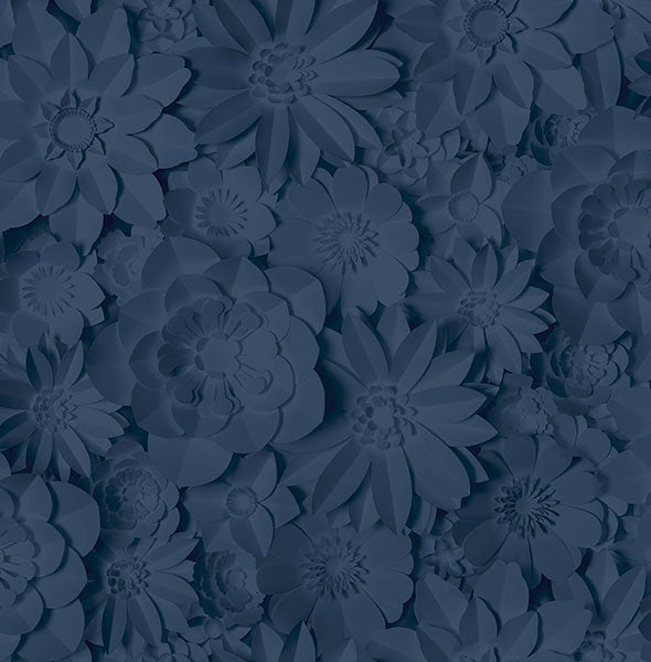Purchase FD42690 Brewster Wallpaper, Dacre Dark Blue Floral - Medley