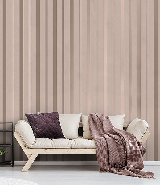 Purchase FD42799 Brewster Wallpaper, Collin Pink Bexley Stripe - Medley12
