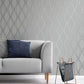 Purchase FD42800 Brewster Wallpaper, Odie Silver Contour Wave - Medley12
