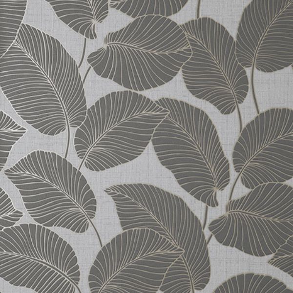 Purchase FD42819 Brewster Wallpaper, Larson Grey Leaf - Medley