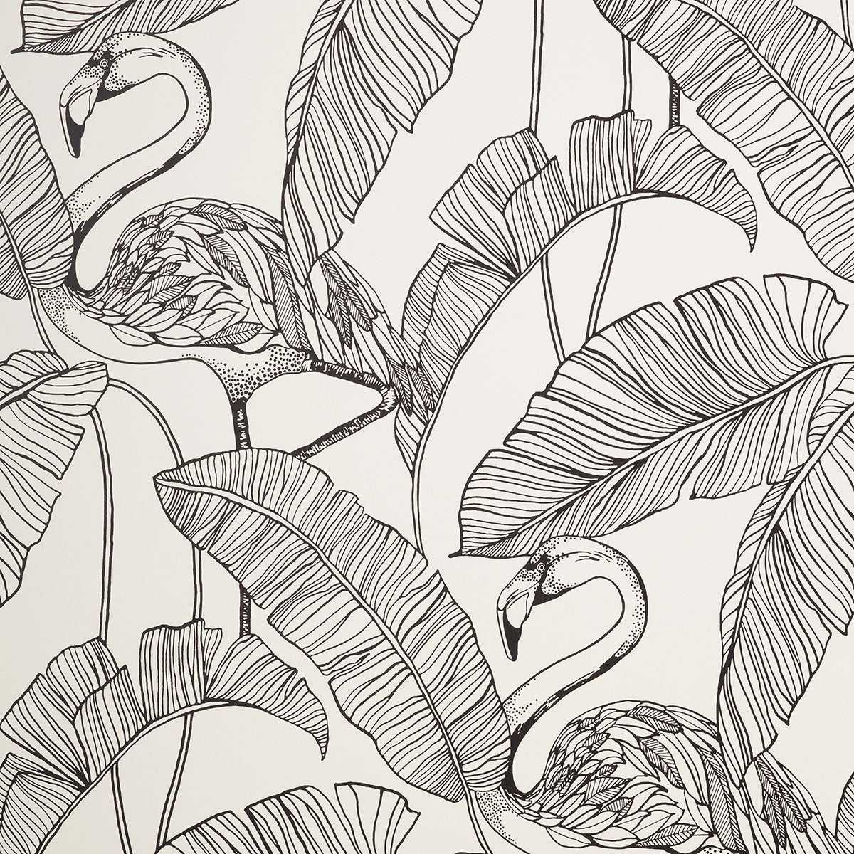 Purchase FD42944 Brewster Wallpaper, Mulholland White Flamingo - Medley