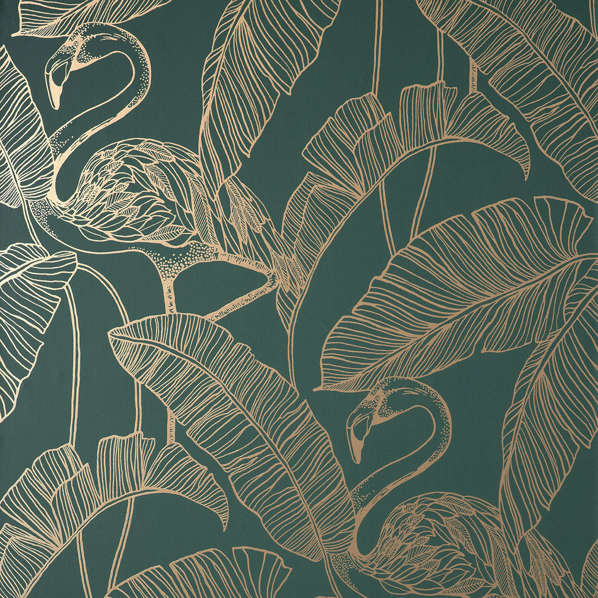 Purchase FD42946 Brewster Wallpaper, Mulholland Dark Green Flamingo - Medley