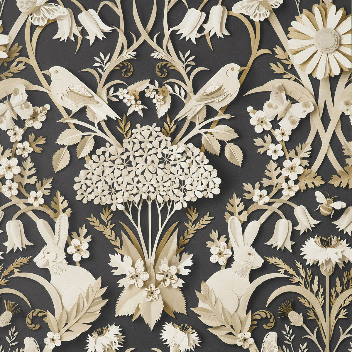 Purchase FD42948 Brewster Wallpaper, Fae Charcoal Woodland - Medley