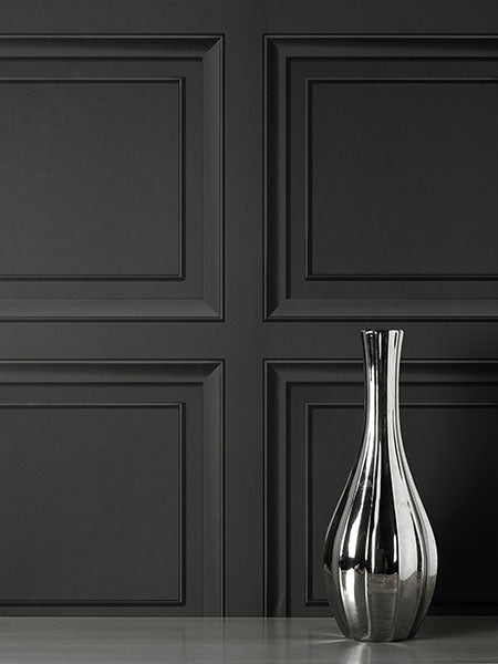 Purchase FD43001 Brewster Wallpaper, Distinctive Dark Grey Square Panel - Medley1