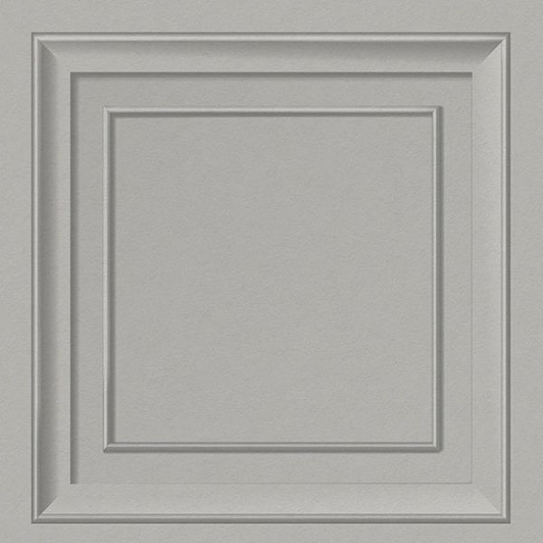 Purchase FD43002 Brewster Wallpaper, Distinctive Grey Square Panel - Medley