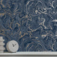 Purchase FD43055 Brewster Wallpaper, Suave Navy Marble - Medley12