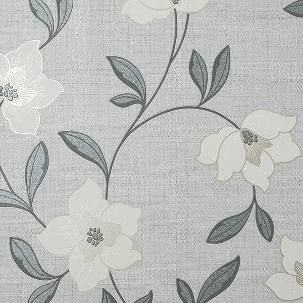 Purchase FD43066 Brewster Wallpaper, Larson White Floral - Medley