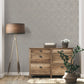 Purchase FD43152 Brewster Wallpaper, Malcolm Grey Geo - Medley1
