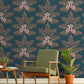 Purchase FD43280 Brewster Wallpaper, Bali Teal Palm - Medley1