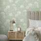 Purchase FD43282 Brewster Wallpaper, Grace Green Floral - Medley12