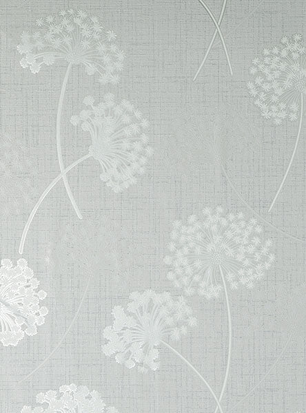 Purchase FD43284 Brewster Wallpaper, Grace Grey Floral - Medley