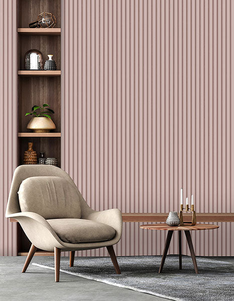 Purchase FD43288 Brewster Wallpaper, Reggie Blush Vertical Slats - Medley12