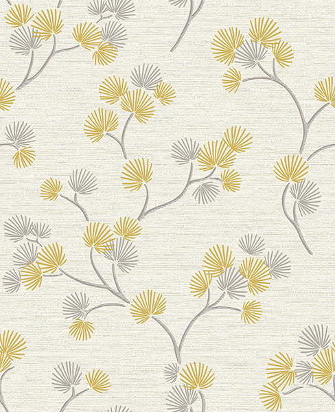 Purchase FD43309 Brewster Wallpaper, Kira Mustard Trail - Medley
