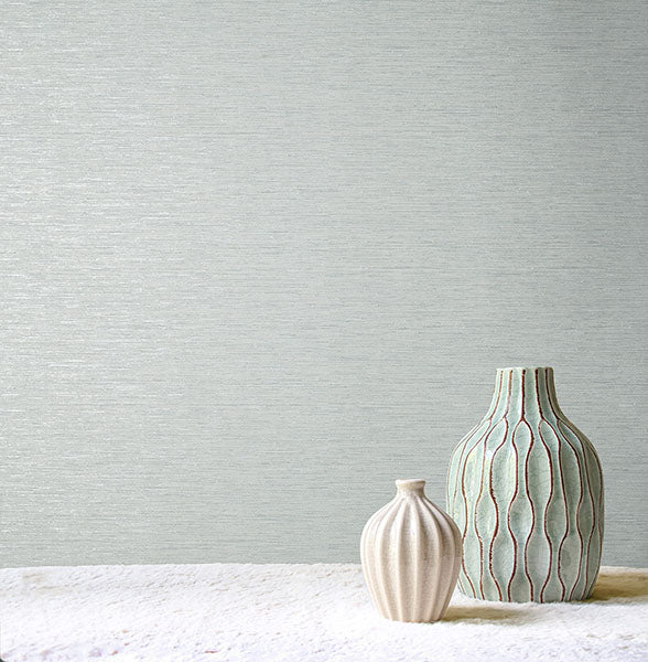 Purchase FD43313 Brewster Wallpaper, Miya Grey Faux Grasscloth Wallpaper - Medley1