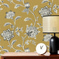 Purchase FD43450 Brewster Wallpaper, Juliette Mustard Jacobean - Medley12