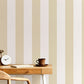 Purchase FD43457 Brewster Wallpaper, Tavish Light Yellow Stripe - Medley12