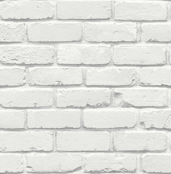 Purchase FD43600 Brewster Wallpaper, Alpin White Painted Brick - Medley