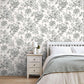 Purchase FD43612 Brewster Wallpaper, Gabriela Grey Floral - Medley1