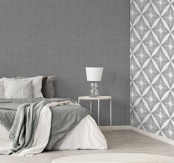 Purchase FD43751 Brewster Wallpaper, Weber Dark Grey Texture - Medley12