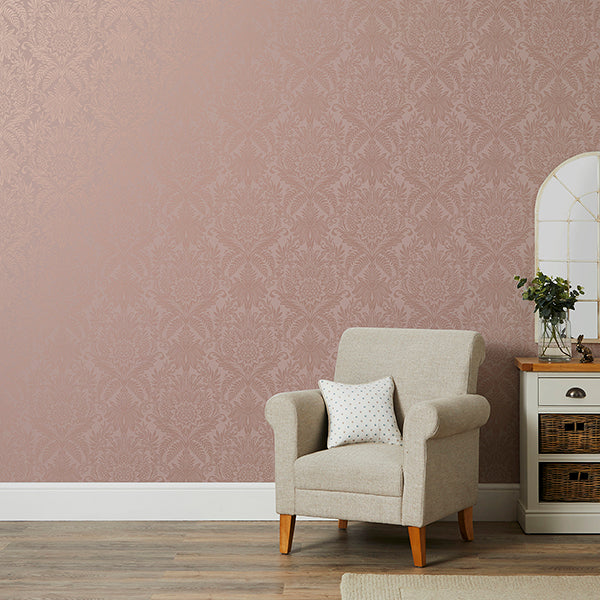 Purchase FD43775 Brewster Wallpaper, Signature Rose Damask - Medley12