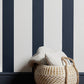 Purchase FD43782 Brewster Wallpaper, Tiago Blue Stripe - Medley12