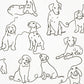 Purchase FD43783 Brewster Wallpaper, Ansel Black Dog Sketches - Medley