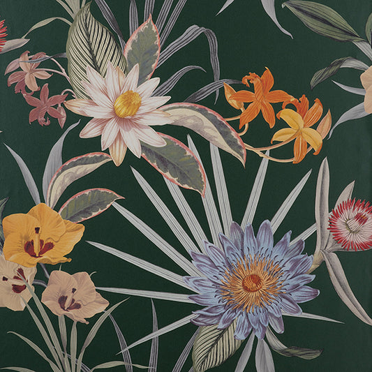 Purchase FD43784 Brewster Wallpaper, Calista Dark Green Tropical Floral - Medley