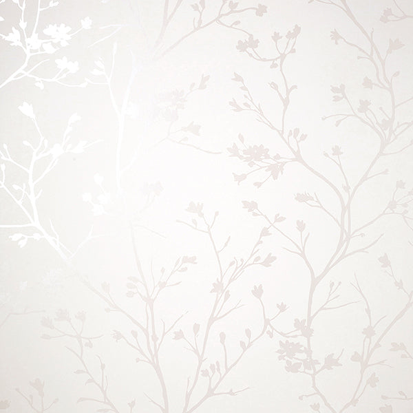 Purchase FD43786 Brewster Wallpaper, Cosima White Sprig - Medley