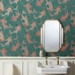 Purchase FD43796 Brewster Wallpaper, Dashiell Teal Decorative Fish - Medley1
