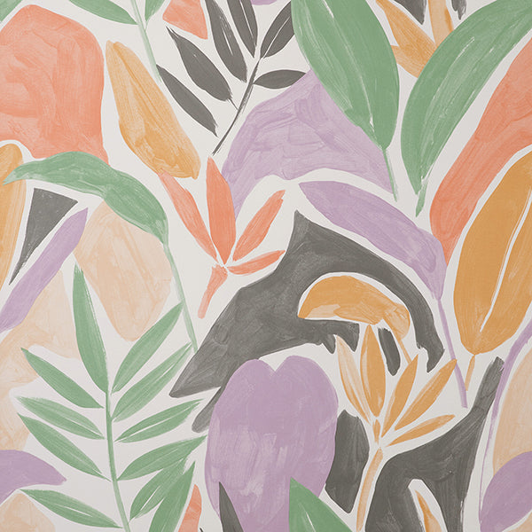 Purchase FD43807 Brewster Wallpaper, Marisol Pastel Artistic Leaf - Medley