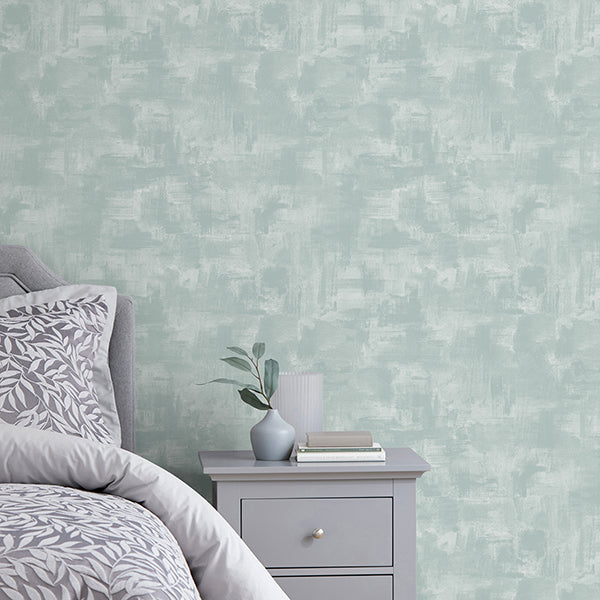 Purchase FD43810 Brewster Wallpaper, Ives Aqua Painterly - Medley1