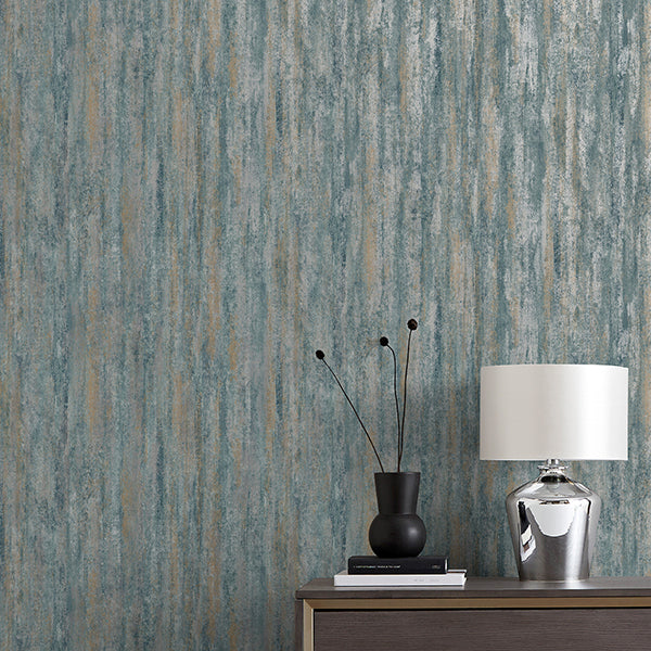 Purchase FD43812 Brewster Wallpaper, Belen Denim Textured Stripe - Medley1