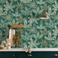 Purchase FD43818 Brewster Wallpaper, Bohan Green Decorative Tree - Medley1