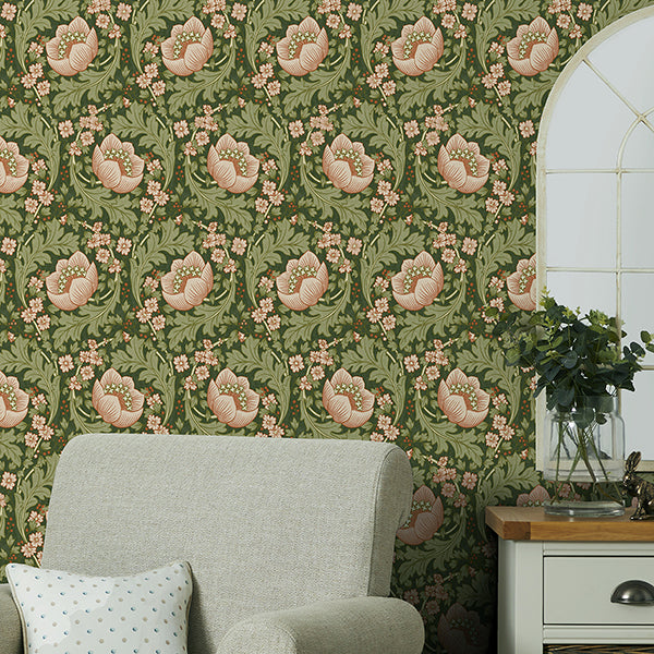 Purchase FD43820 Brewster Wallpaper, Claes Pink Floral - Medley12
