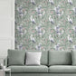 Purchase FD43826 Brewster Wallpaper, Simonetta Seafoam Heron - Medley12