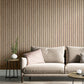 Purchase FD43830 Brewster Wallpaper, Manolo Light Brown Wooden Slat - Medley1