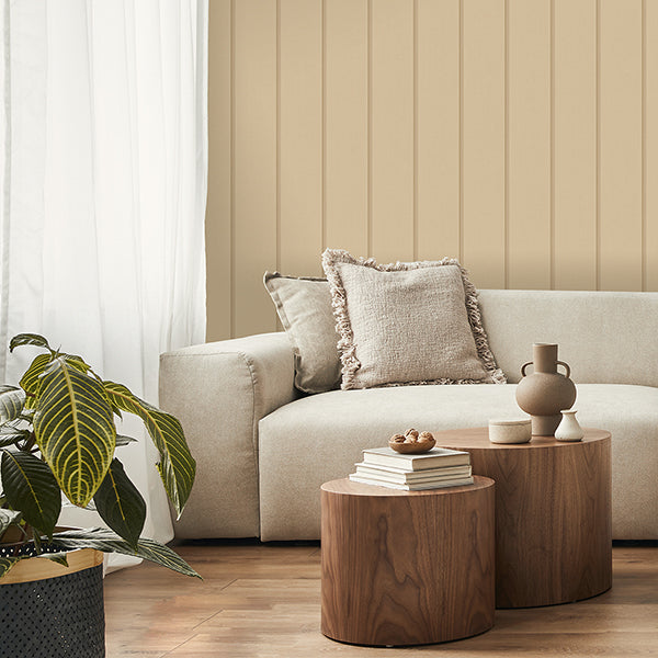 Purchase FD43832 Brewster Wallpaper, Killian Wheat Wood Panel - Medley1