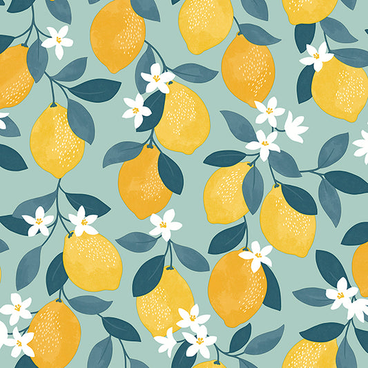 Purchase FD43837 Brewster Wallpaper, Inigo Seafoam Sicily Fruits - Medley