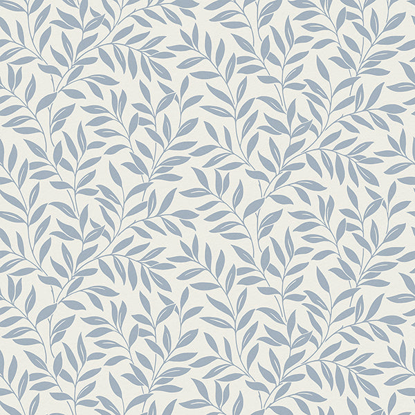Purchase FD43838 Brewster Wallpaper, Marin Blue Leaf Trail - Medley