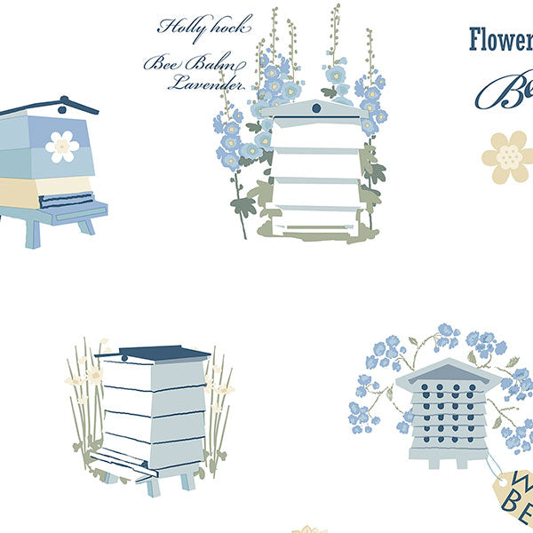 Purchase Fk34424 | Fresh Kitchens 5, Blue Bee Hive - Norwall Wallpaper
