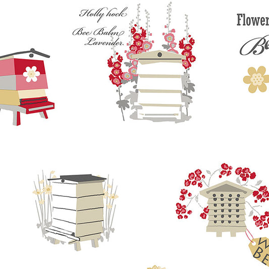 Purchase Fk34425 | Fresh Kitchens 5, Red Bee Hive - Norwall Wallpaper