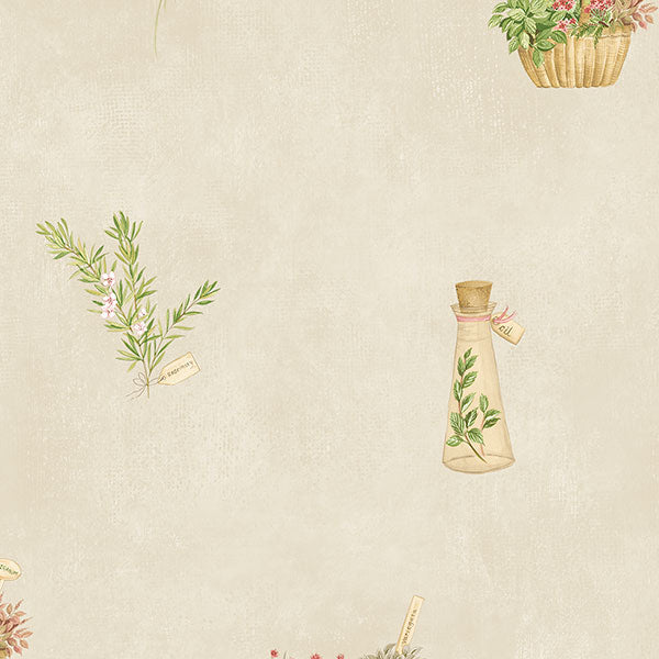 Purchase Fk34430 | Fresh Kitchens 5, Beige Floral - Norwall Wallpaper