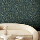 Purchase Fm1001 | Formations, Gilded Plume Teal - York Wallpaper